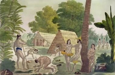 Gewoonten van de inwoners van de Marianen, plaat 28 uit 